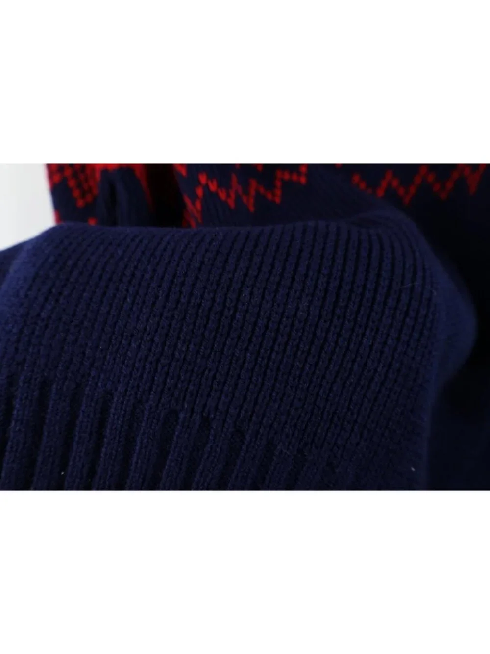 Vintage 70s Streetwear Womens Medium Fair Isle Snowflake Ribbed Knit Sweater